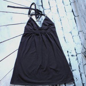 BROWN HALTER DRESS, SIZE XS